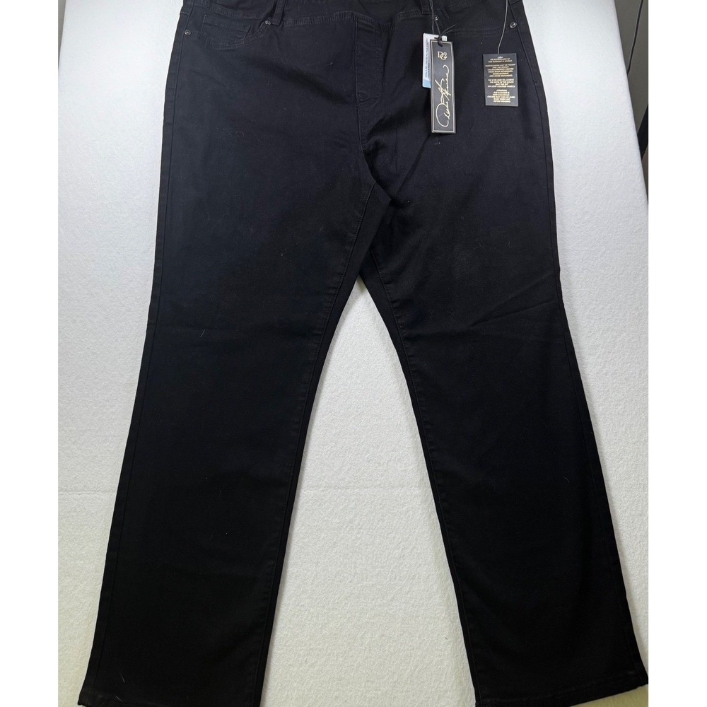 DG2 Diane Gilman CoolMax Black Straight Leg Jeans NWT Womens 22W